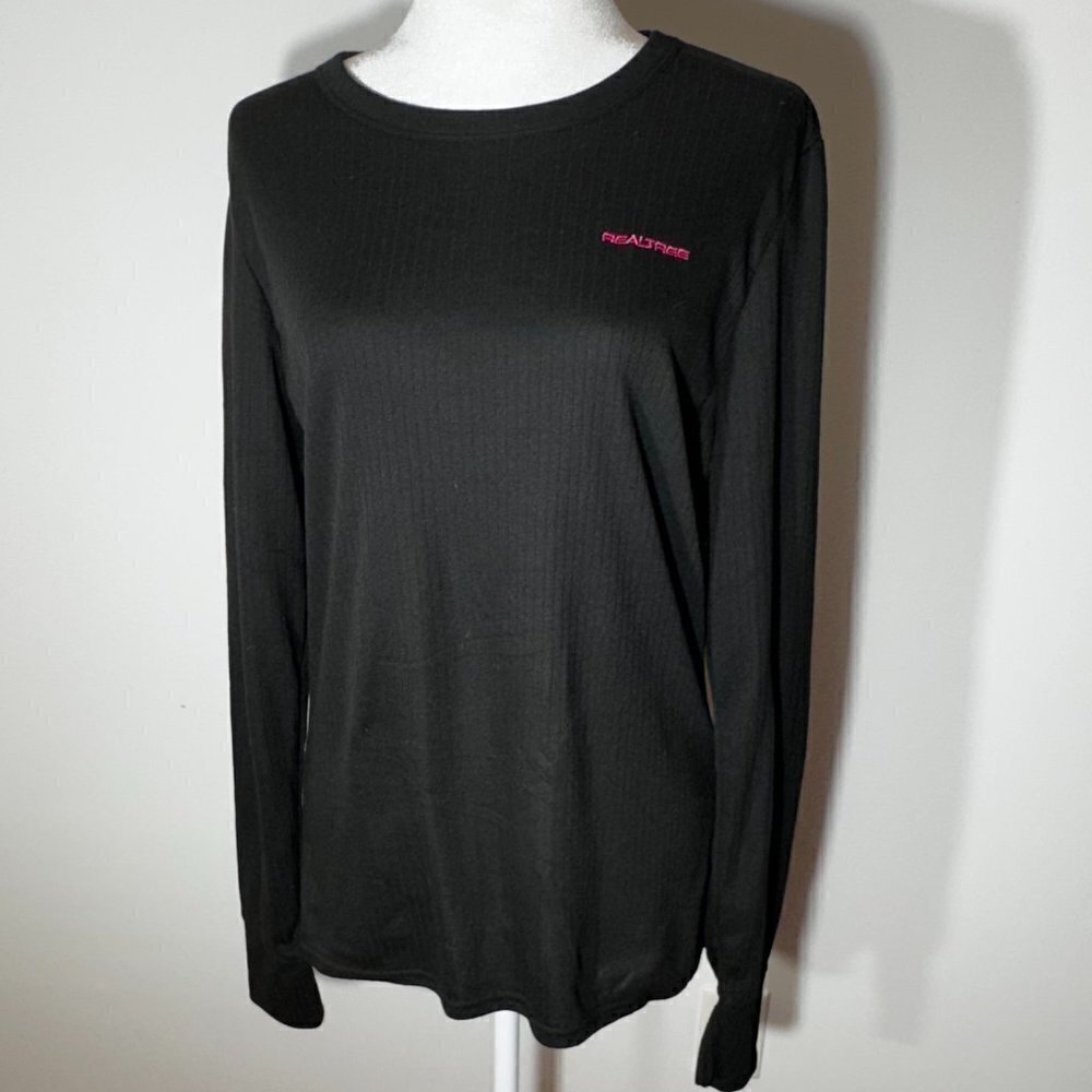 RealTree Long Sleeve Women's Black Shirt - XXL